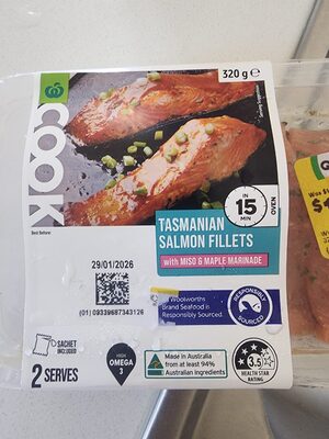 Tasmanian Salmon Fillets With Miso And Maple Marinade