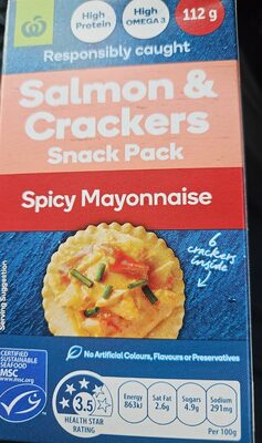 Salmon & Crackers Snack Pack