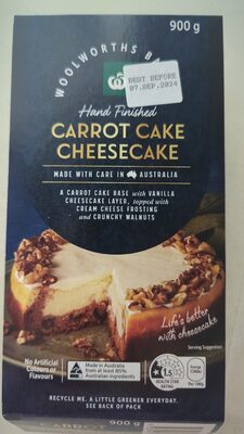 Carrot Cake Cheesecake front packaging