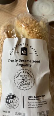 Crusty Sesame Seed Baguette front packaging