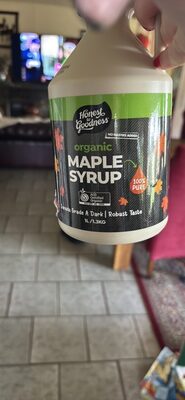 organic MAPLE SYRUP front packaging