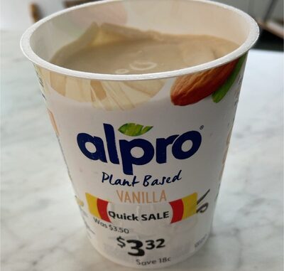 Alpro plant based vanilla