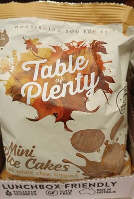 Mini Rice Cakes caramel white choc topped