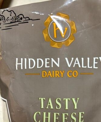 Tasty shredded cheese front packaging