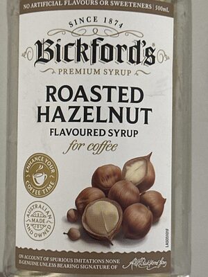 ROASTED HAZELNUT FLAVOURED SYRUP