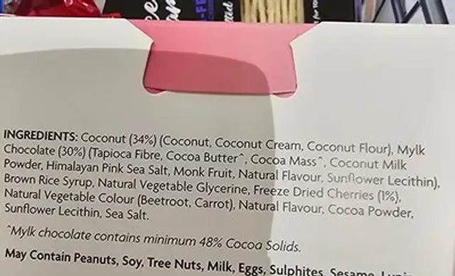 health lab ingredients label