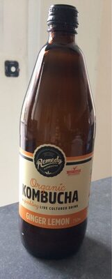 Organic kombucha ginger lemon
