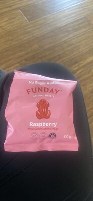 Raspberry Flavoured Gummy Frogs front packaging