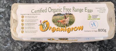 Certified organic free range eggs