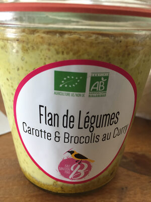 Flan de légumes carottes et brocolis au curry