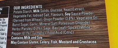 Roast Chicken Flavoured Gravy ingredients label