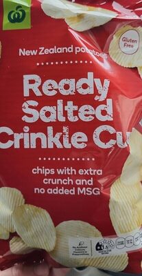 Ready Salted Crinkle Cut Chips front packaging