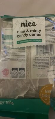 nice & minty candy canes front packaging