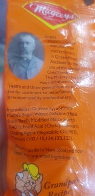 Wine Gums ingredients label