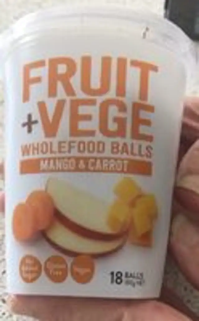 Fruit and vege whole food balls