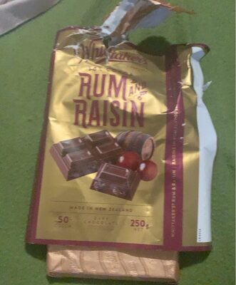Rum and Raisin Whittaker's chocolate