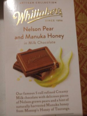 Nelson Pear and Manuka Honey in Milk Chocolate