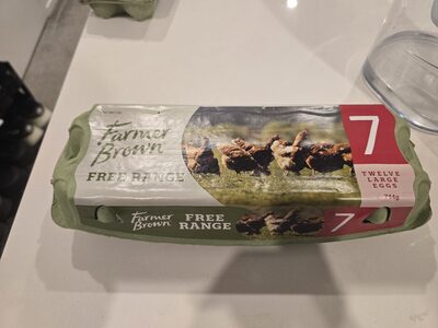 Farmer Brown Free Ranged Size Seven Eggs front packaging