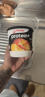 protein+ Greek style yoghurt Peach front packaging