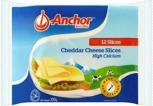 Anchor Cheddar Cheese Slices 12PCS 200G