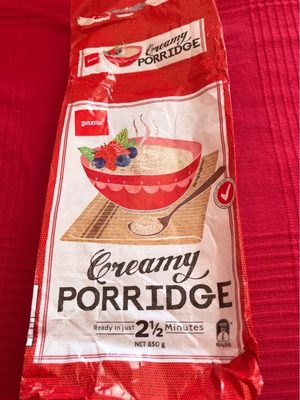 Creamy porridge front packaging