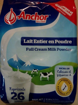 Lait entier en poudre