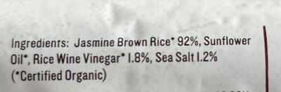 Brown Rice Crackers ingredients label
