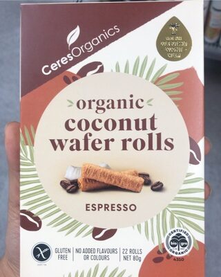 organic coconut wafer rolls espresso