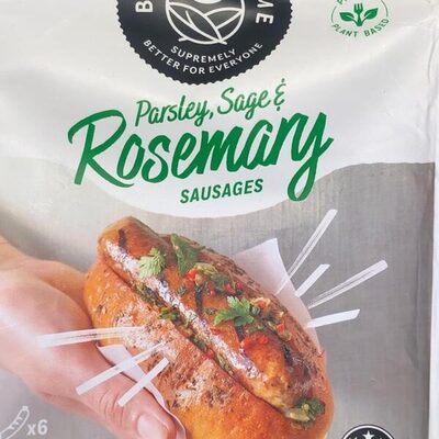 Bean Supreme Parsley, Sage & Rosemary Sausages front packaging