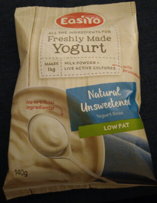 Natural unsweetened yogurt base