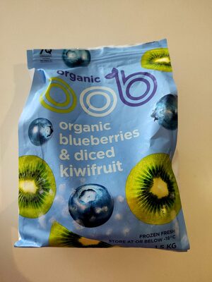 Frozen blueberries and kiwi