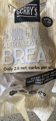Almond & Coconut Ultra Low Carb Bread front packaging
