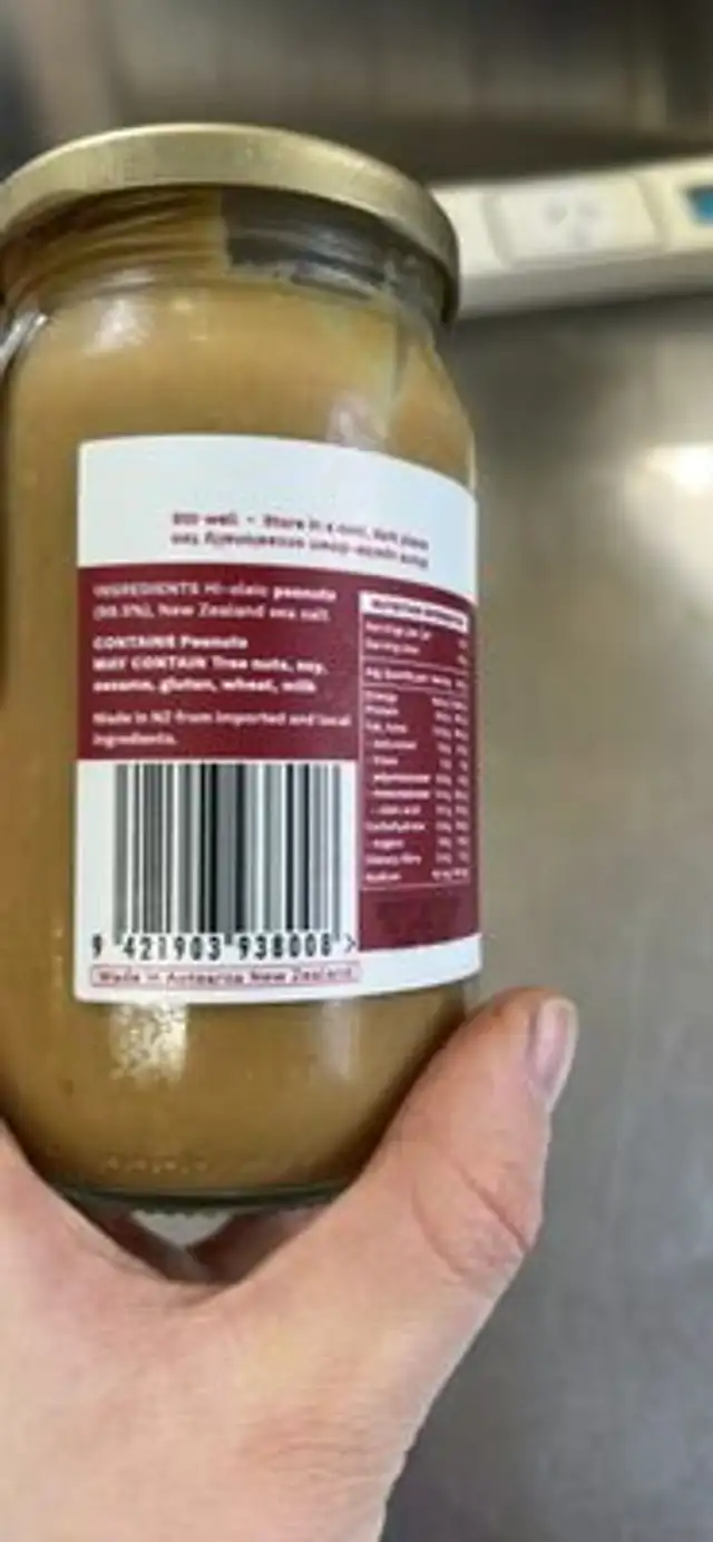 Crunchy Peanut Butter nutrition facts table