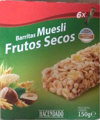 Barrita muesli frutos secos