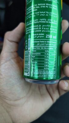 Lemon Lime nutrition facts table