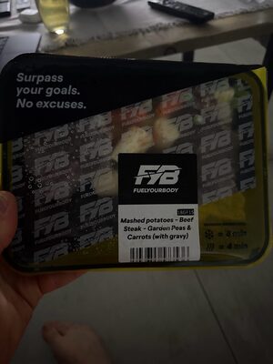 Mashed Potatoes- Beef Steak - Garden Peas&carrots (with Gravy)