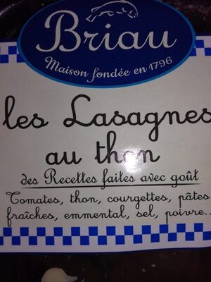 Lasagne au thon front packaging