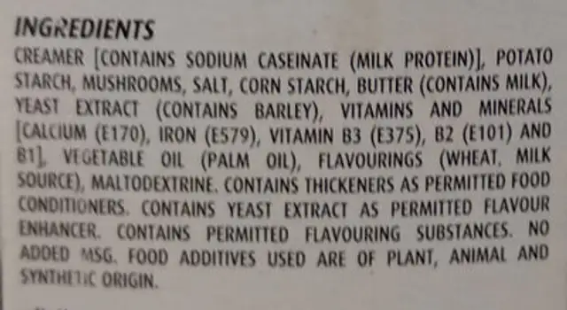 Campbell minute soup ingredients label
