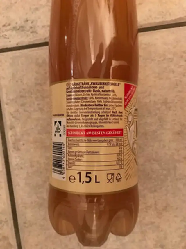 Kvas ingredients label