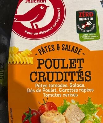 Poulet crudités salade front packaging