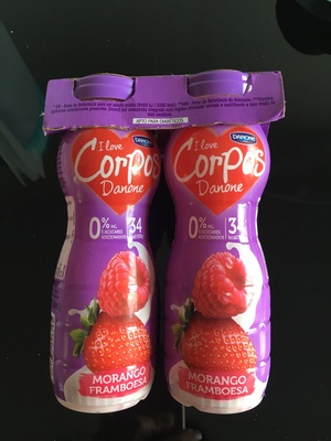 Corpos Danone 0% morango framboesa