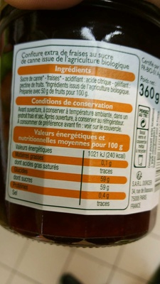 Confiture Fraise Bio front packaging