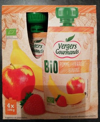 Compote pomme fraise banane