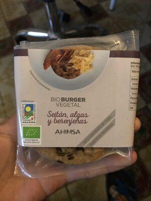 Bio burger vegetal seitan, algas y berenjenas
