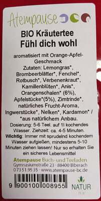 BIO Kräutetee Fühl dich wohl