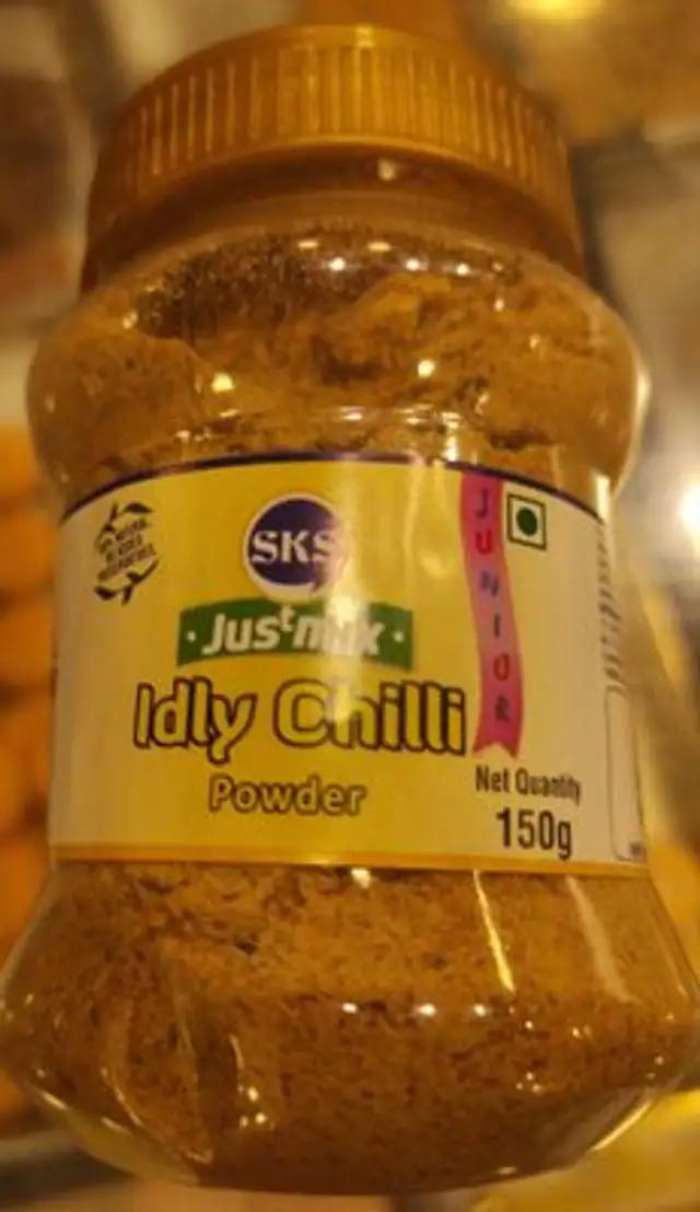 just mix idly chilli powder front packaging